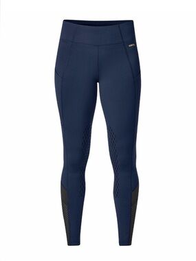 NWT Kerrits Free Style Knee Patch Pocket Riding Tights Night Sky Blue S Small